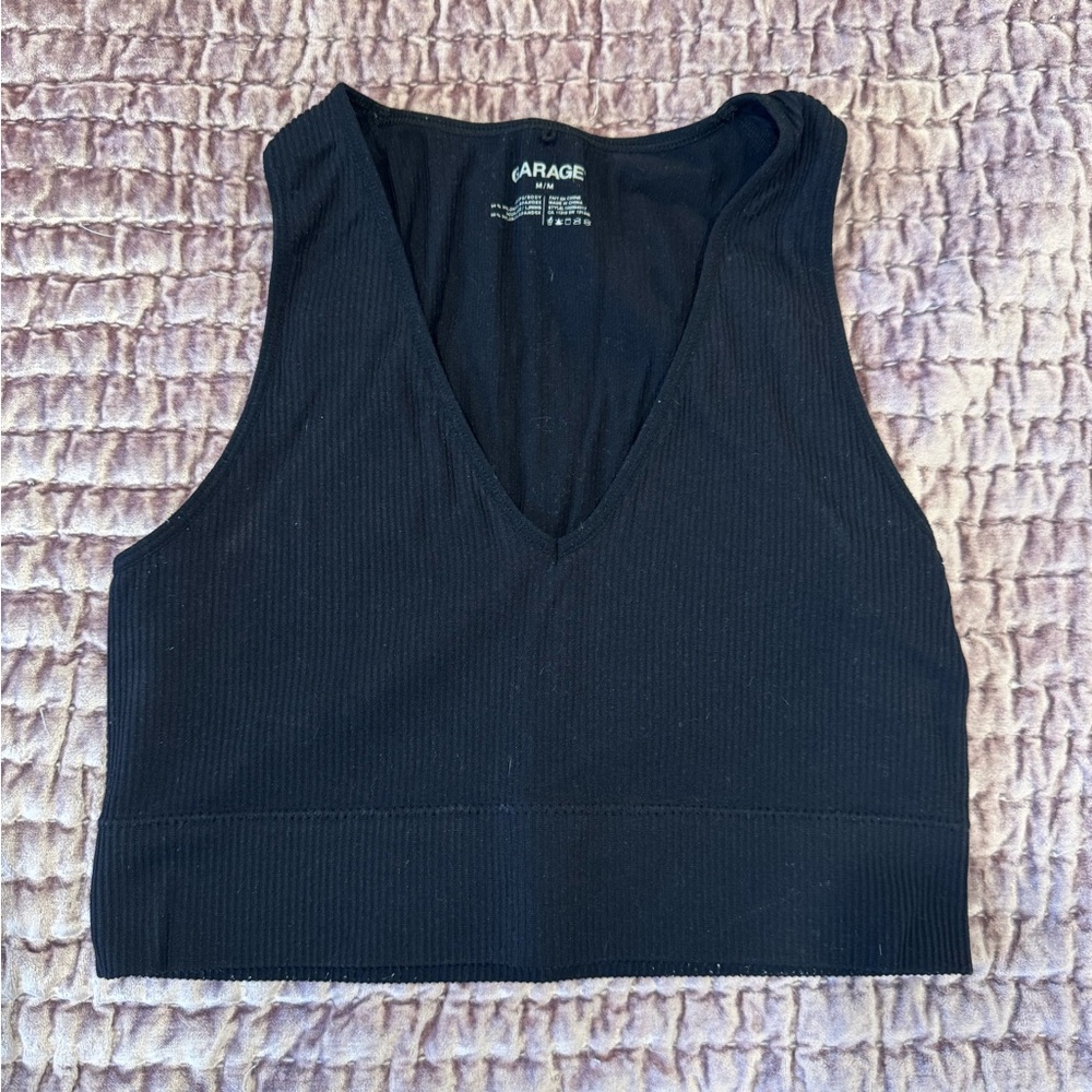 GARAGE seamless plunge v neck tank